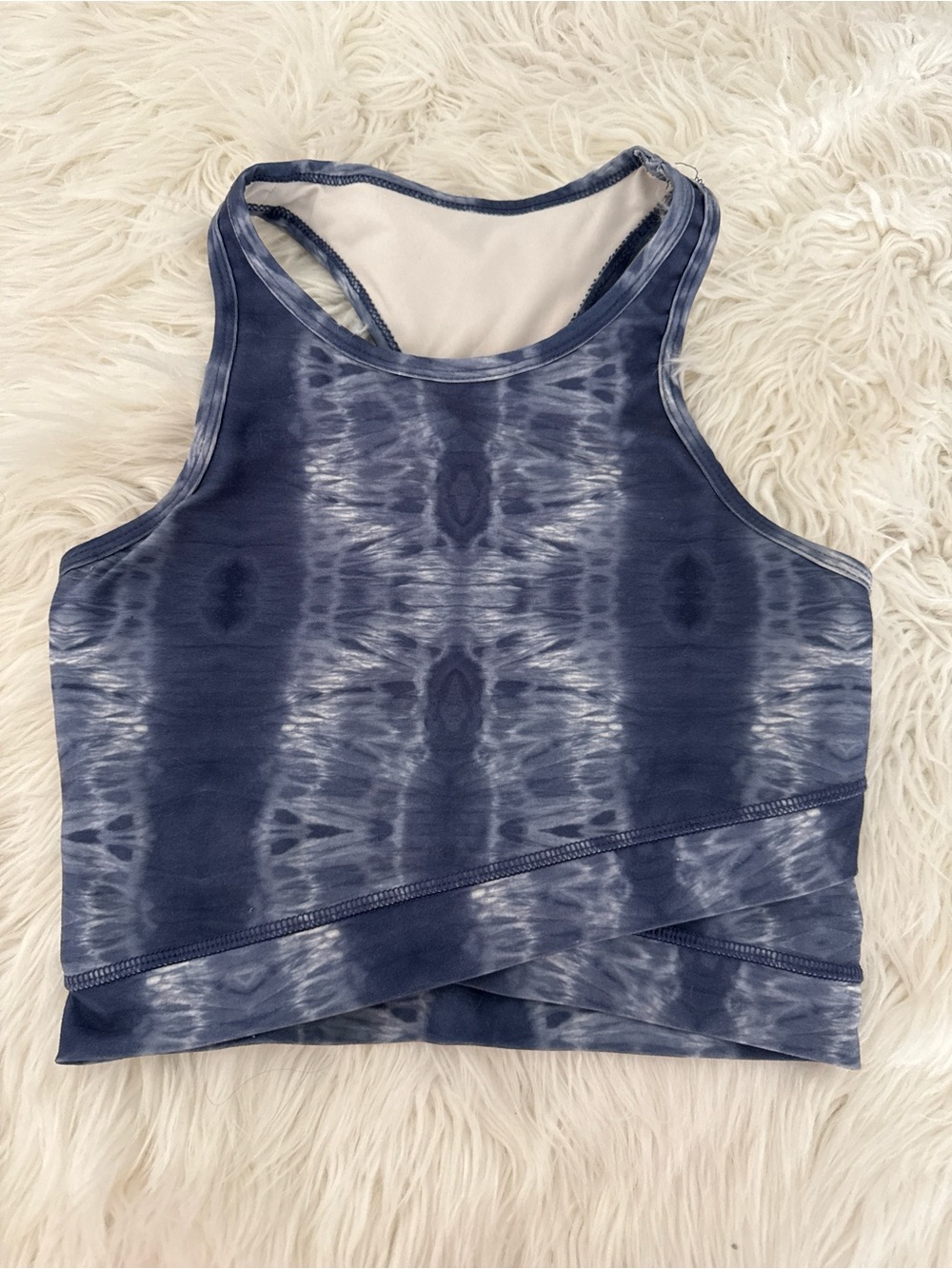 Scorpio Sol Navy Tie-Dye Racerback Sports Bra